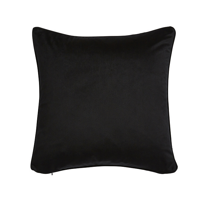 Sofia piped black 43x43cm cushion back image 3