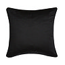 Sofia piped black cushion 55x55cm back image 3