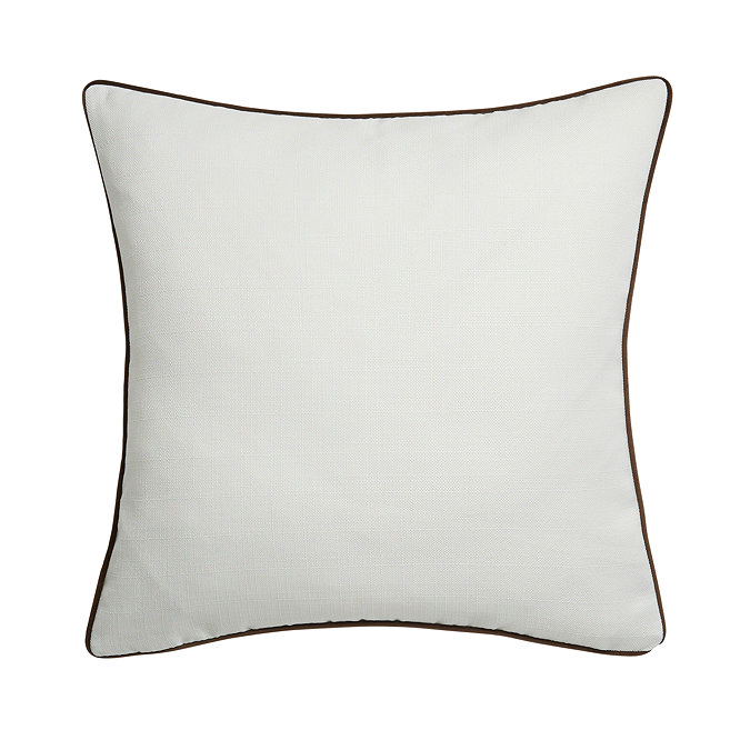 Sofia piped chocolate 55x55cm cushion in chocolate 