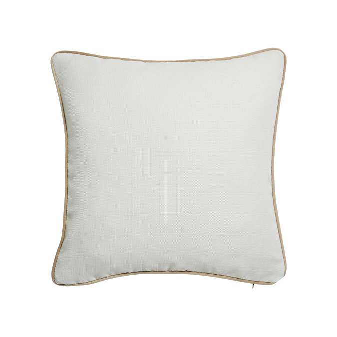 Sofia Piped taupe 43x43cm cushion back image 2