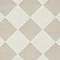 close up on beige and white checkered rug