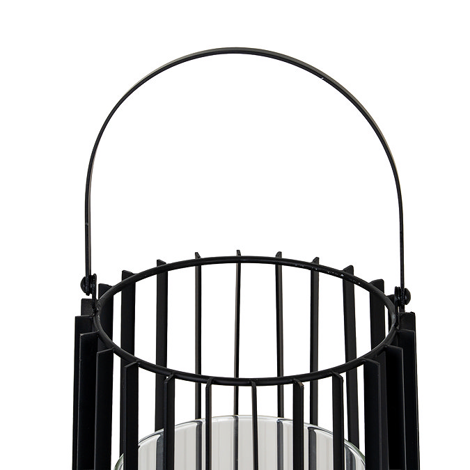 Lynk Large Lantern with handle and glass candle holder