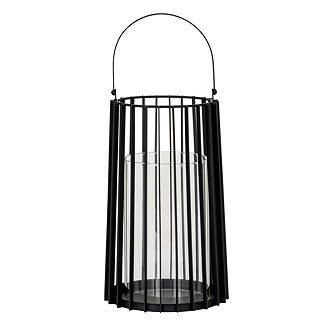 Lynk Large Lantern with handle and glass candle holder
