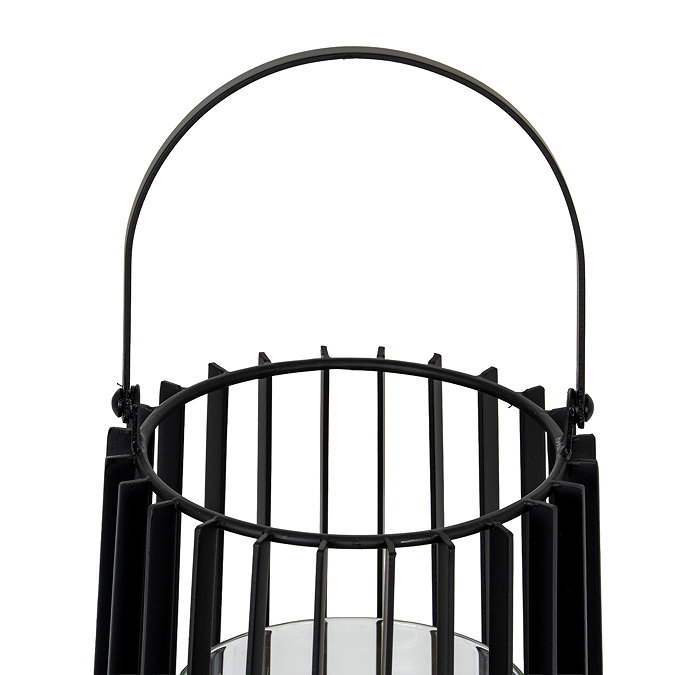 Lynk Medium Lantern with handle and glass candle holder