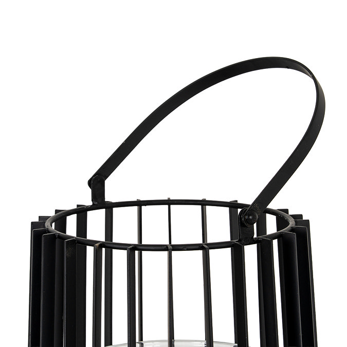 Lynk Medium Lantern with handle and glass candle holder