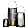 Lynk Medium Lantern with handle and glass candle holder