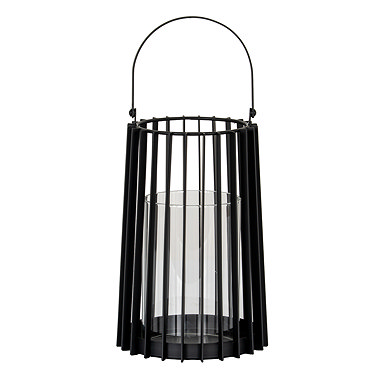 Lynk Medium Lantern with handle and glass candle holder