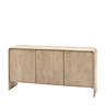 image cut out on white background of front of mango oak sideboard
