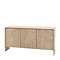 image cut out on white background of front of mango oak sideboard