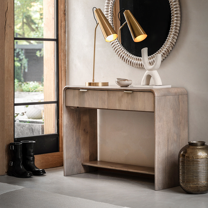 image of mango wood console table