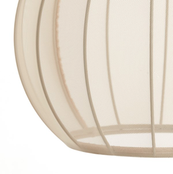 close up image of texture and colour of flower-bud style shade of lamp