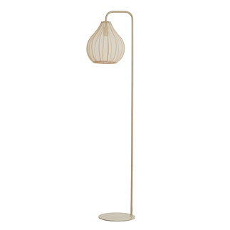 cut out image of cream floor lamp with flower inspired shade