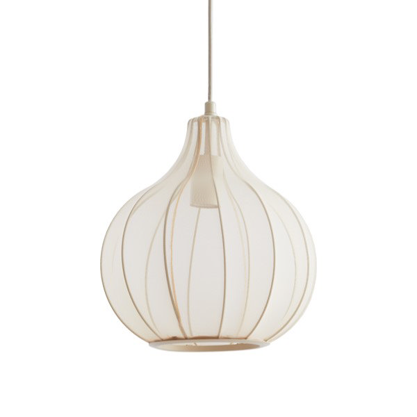 image cut out on white background of flower-inspired lamp shade