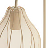 close up image of see-through shade on sand coloured lamp