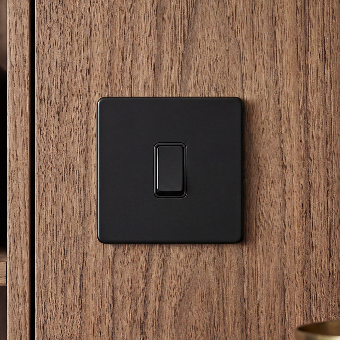 Matt Black Single Light Switch