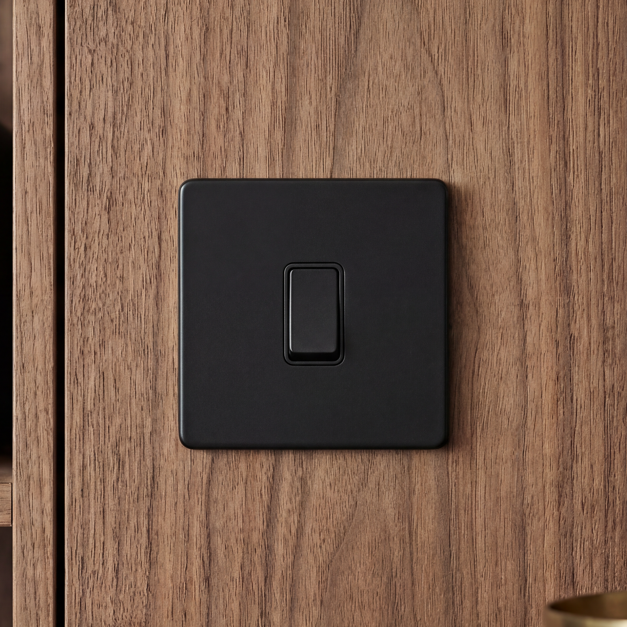 Lyss 10 Amp Screwless Light Switch - Matt Black | MFI