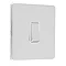 Polished Chrome single light switch side angle