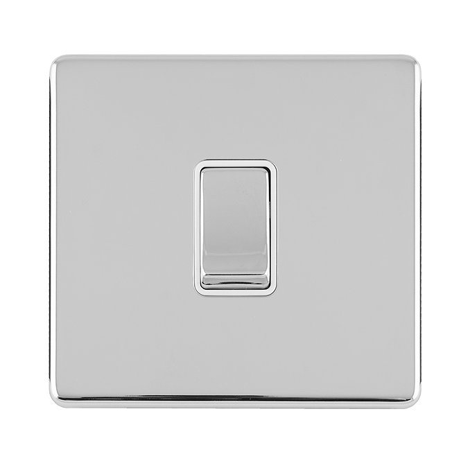 Polished Chrome single light switch cut out
