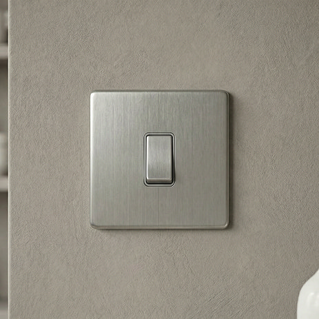 1 Gang Light Switch in Stainless Steel
