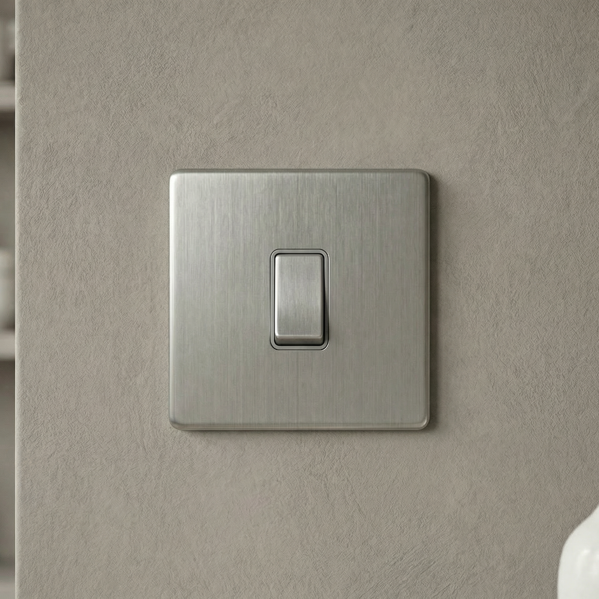 Lyss 10 Amp Screwless Light Switch - Stainless Steel | MFI