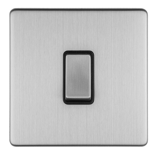 Stainless steel single light switch cut out