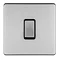 Stainless steel single light switch cut out