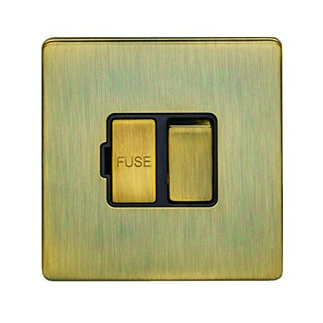 Antique brass fuse spur with switch