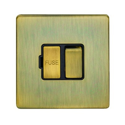 Antique brass fuse spur with switch