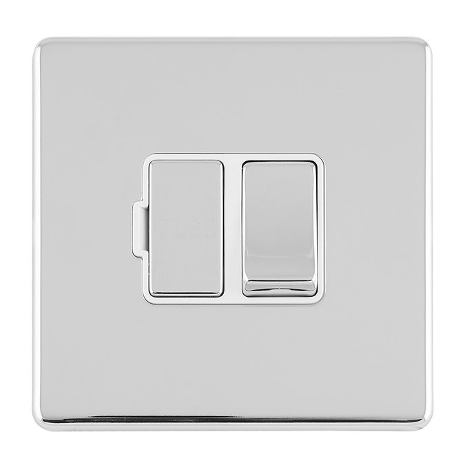 Switched Fuse Polished Chrome Cut Out Front