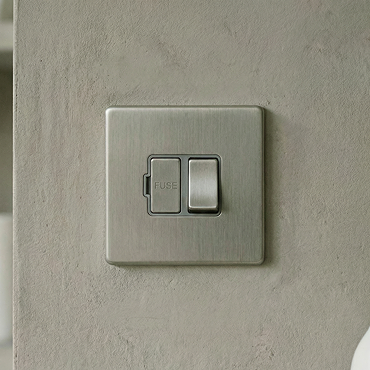 Switched Fuse Spur in Stainless Steel Cut Out