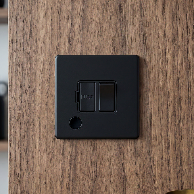 Matt Black Switched Fuse With Flex Output