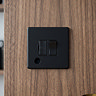 Matt Black Switched Fuse With Flex Output