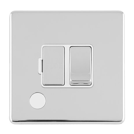 Polished Chrome Switched fuse spur with flex output