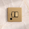 Switched Fuse Spur With Flex Satin Brass Lifestyle