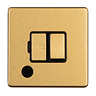 Satin brass switched fuse spur with flex output
