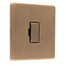 Antique brass unswitched fuse spur side angle