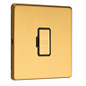 Satin brass unswitched fuse spur side angle