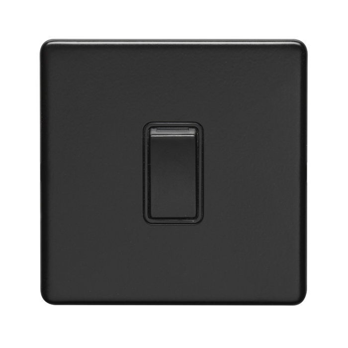 Matt Black Single DP Switch Cut Out