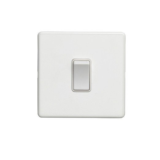 White 20A Double Pole Switch Cut Out