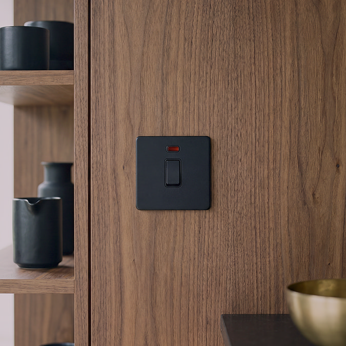 Matt Black DP Switch with Neon View 2
