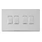 Polished chrome 4 gang light switch