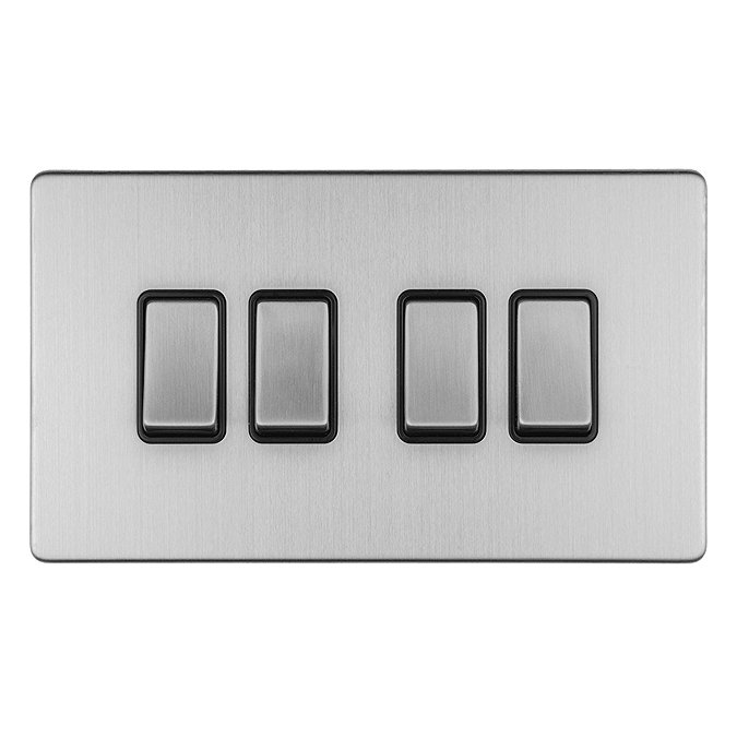 Stainless Steel 4 gang light switch