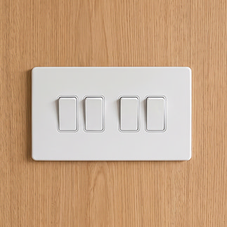 White 4 Gang Light Switch