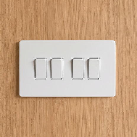 White 4 Gang Light Switch