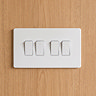 White 4 Gang Light Switch