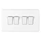 White 4 gang light switch