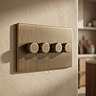 Antique brass 4 gang dimmer switch lifestyle