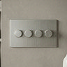 4 Gang Dimmer Switch in Stainless Steel