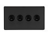 4 Gang Toggle Switch in Matt Black Cut Out