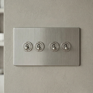 4 Gang Toggle Switch in Stainless Steel